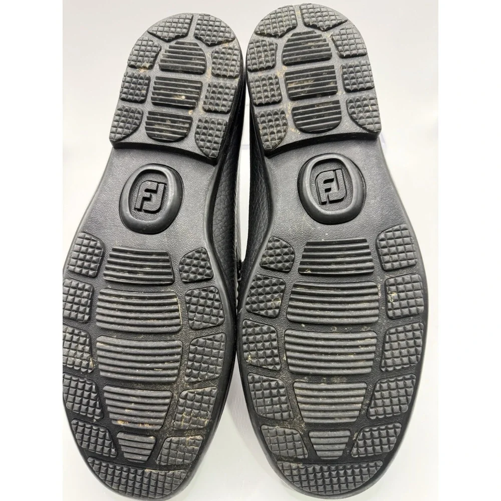 FootJoy Club Casual Black Leather Slip On Moc Shoes Driving Loafer Golf Sz 10.5M